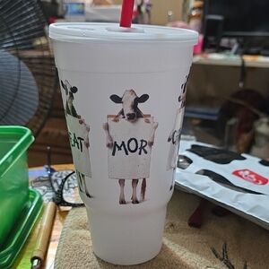 Chick Fil A Collectible Cow Billboard Cup New